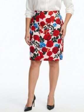 Vince Camuto Rose Patterned Lightweight Pencil Skirt- Sz. 4